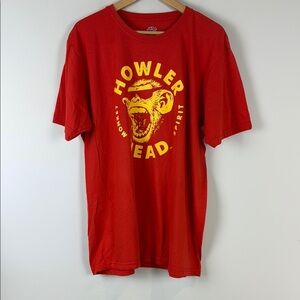 Vibrant orange/red Howler Head Tee size extra large